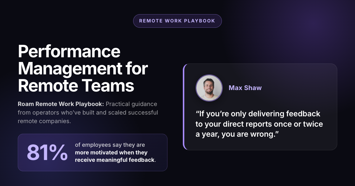 Performance Management for Remote Teams