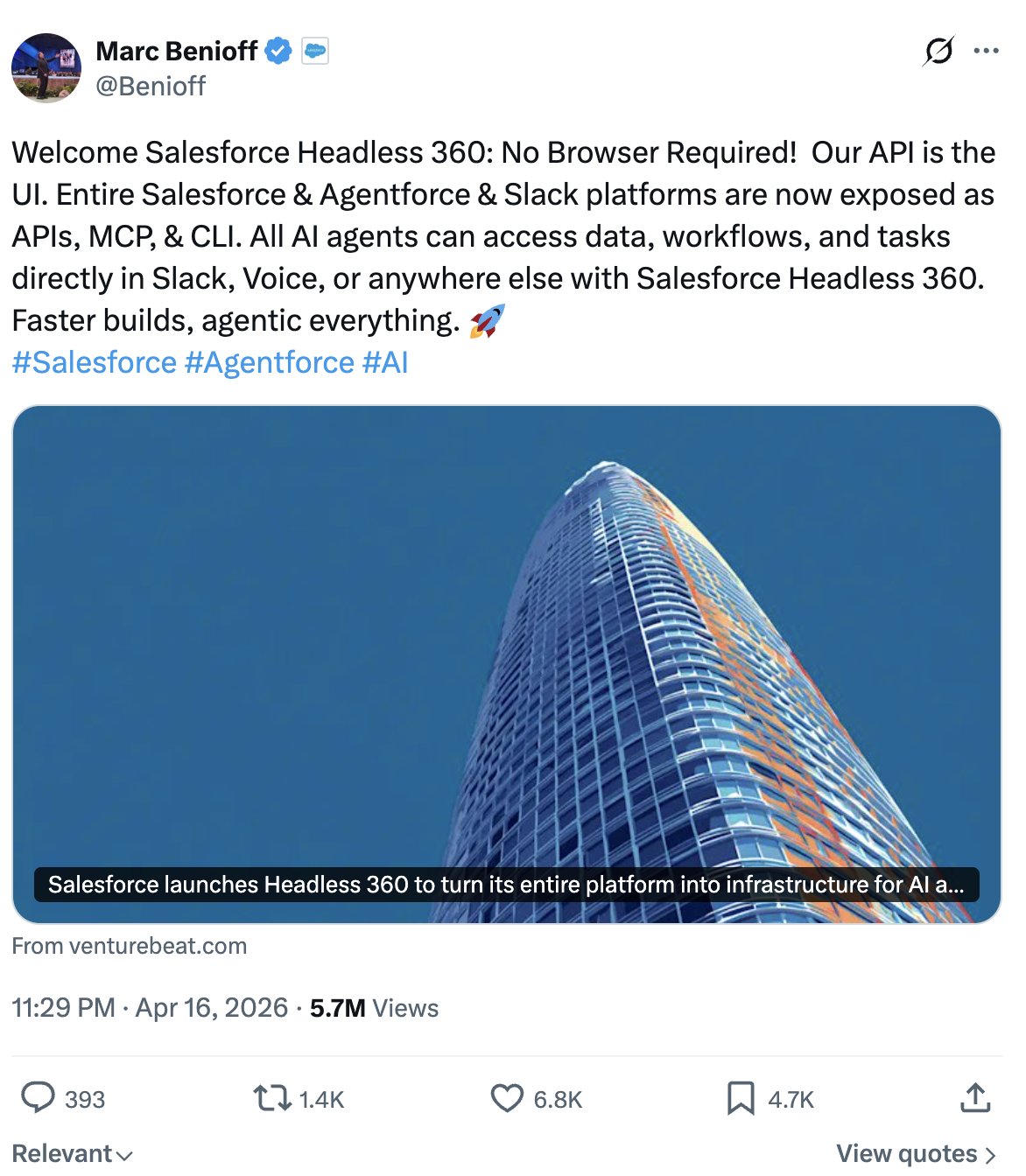 Marc Benioff Post